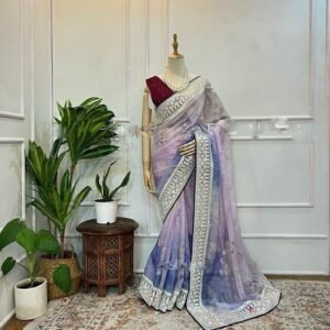 Kanisha Purple Banarasi Saree